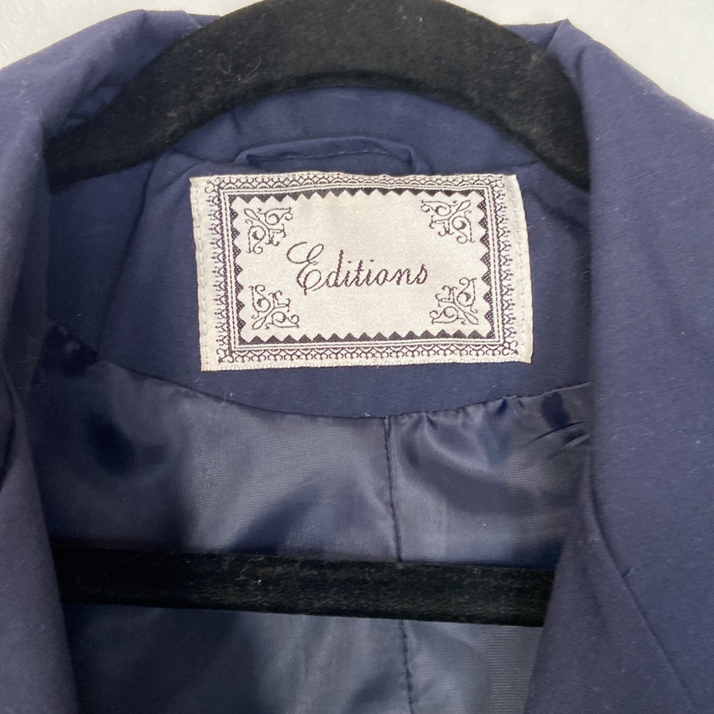 Vintage Navy Trench Coat Size 7/8 - Picture 7 of 10